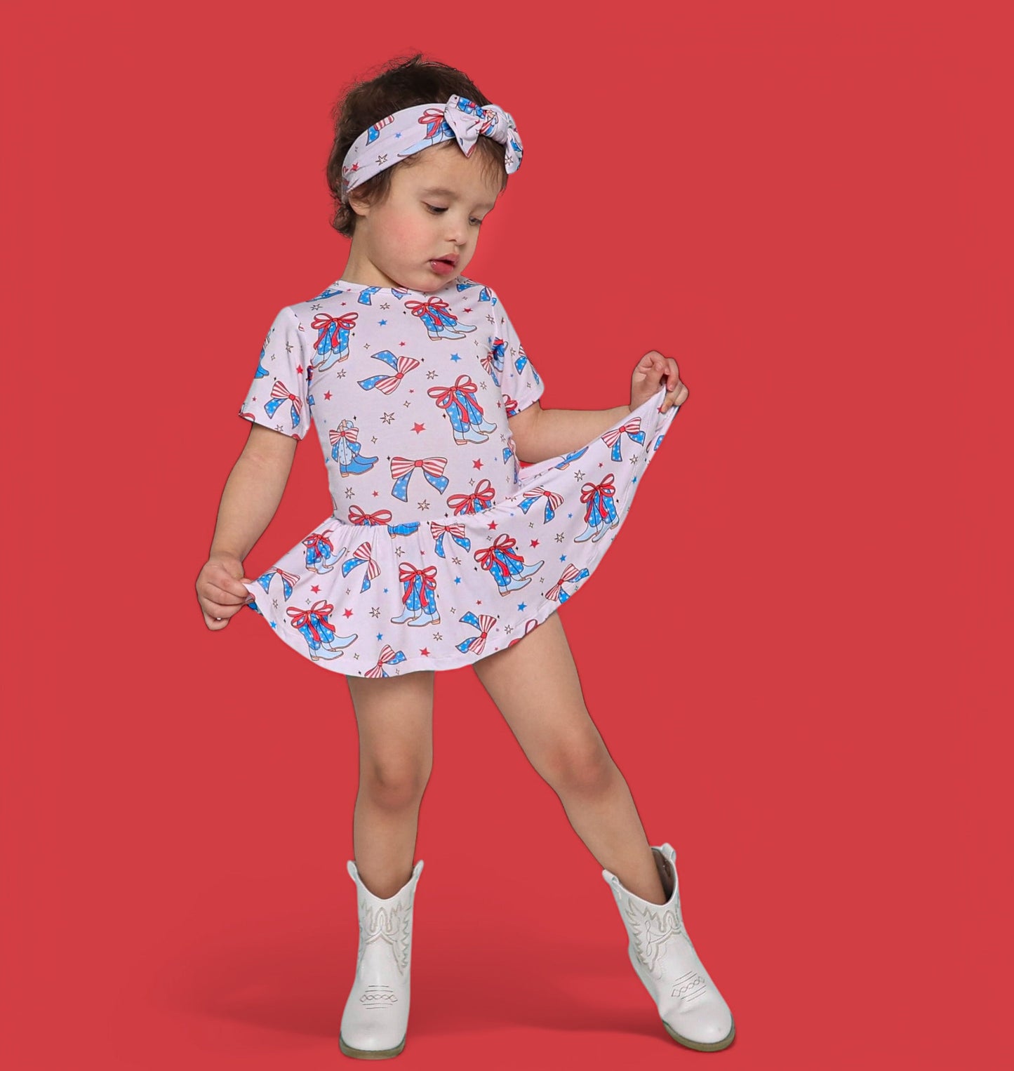 USA BOOTS N' BOWS DREAM BODYSUIT DRESS
