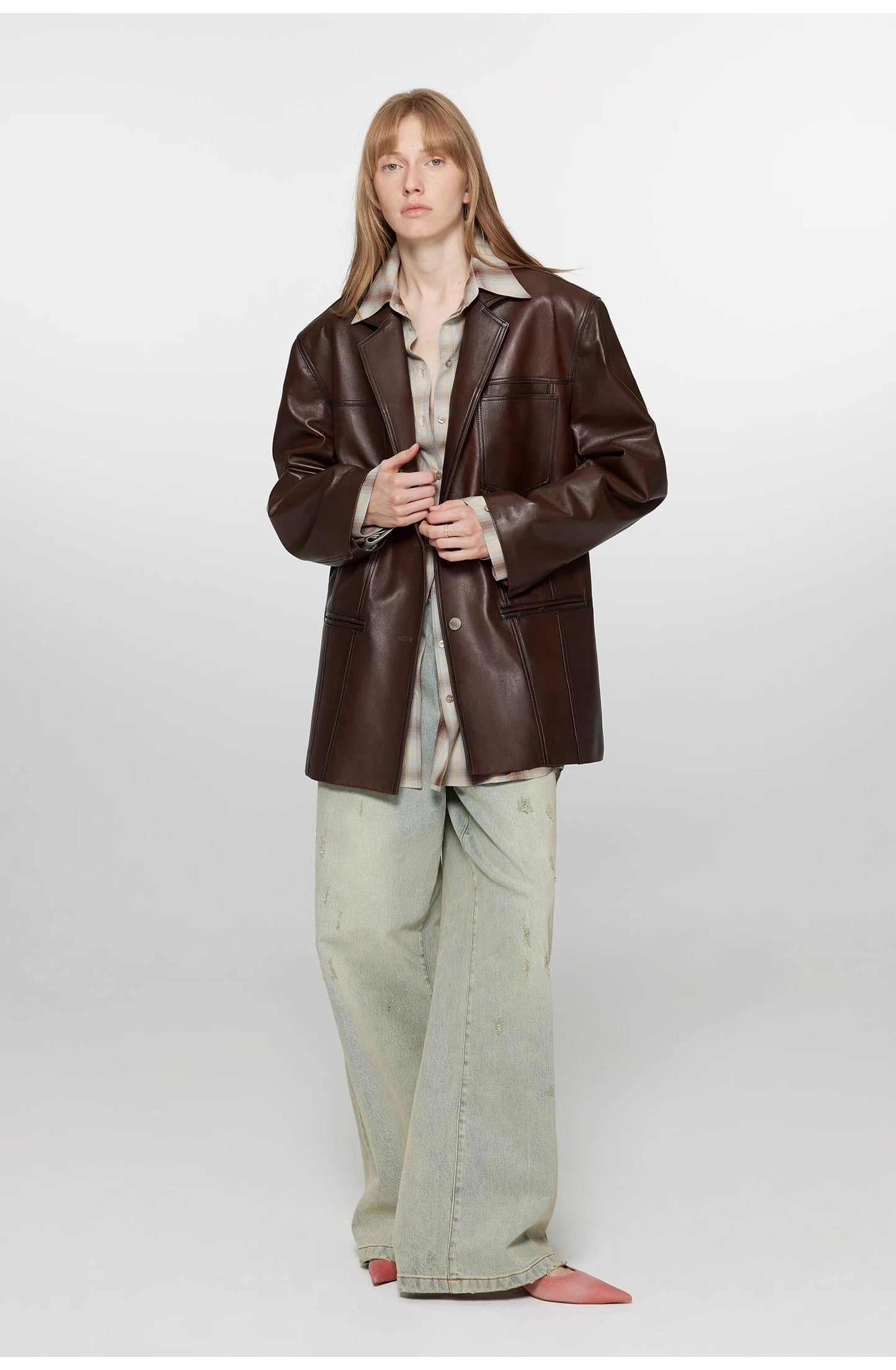 Leather Corsi Black Sheepskin Blazer