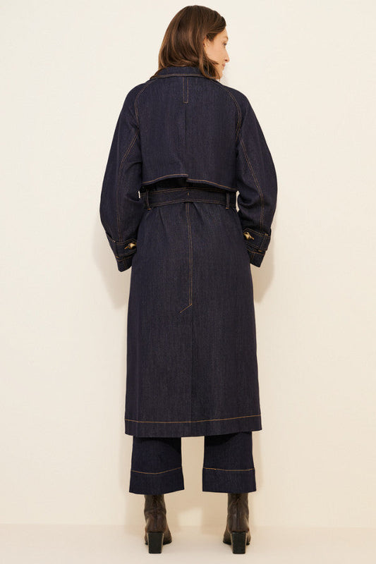 Loya Denim Trench Coat