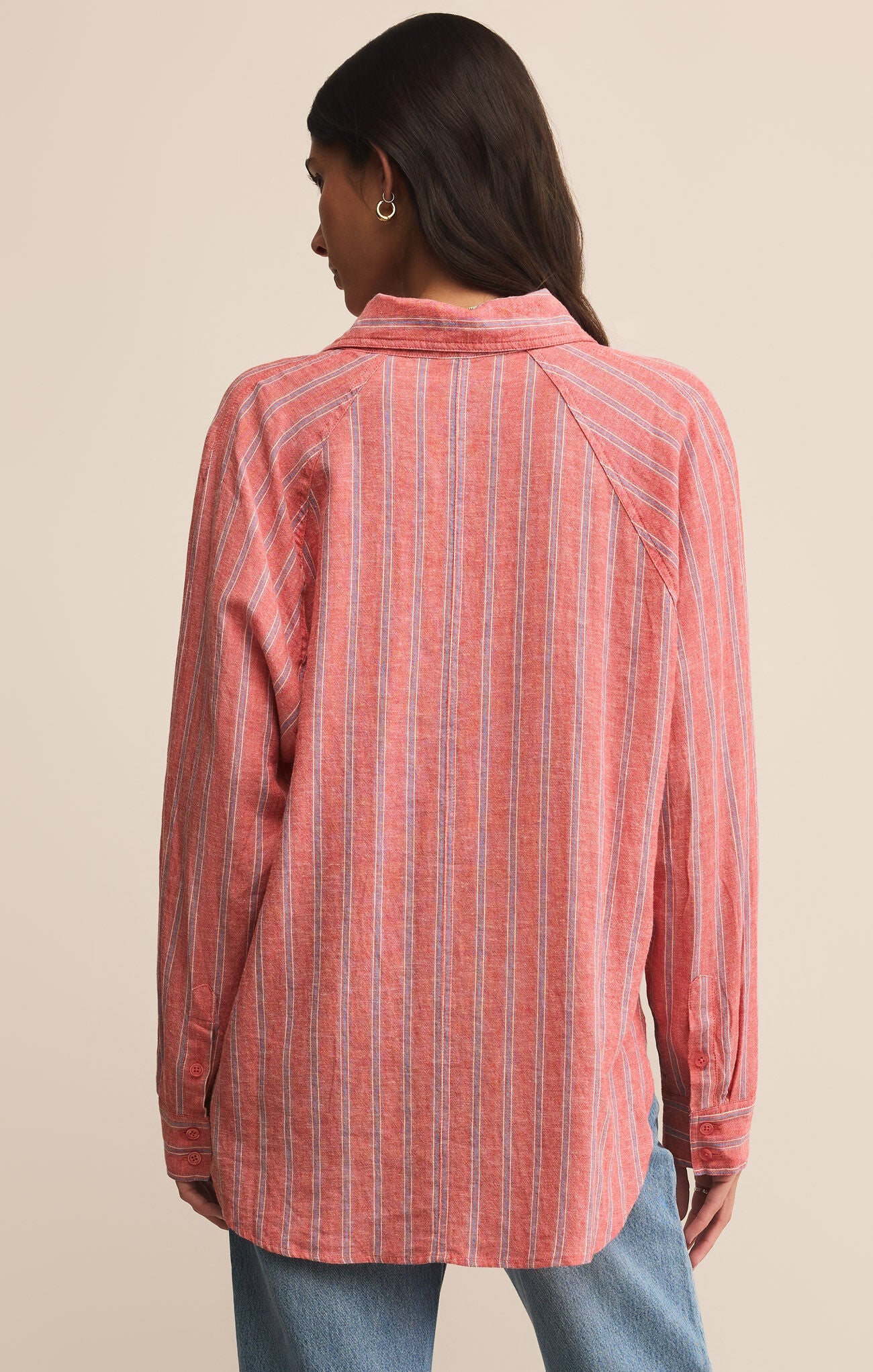 PERFECT LINEN STRIPE TOP