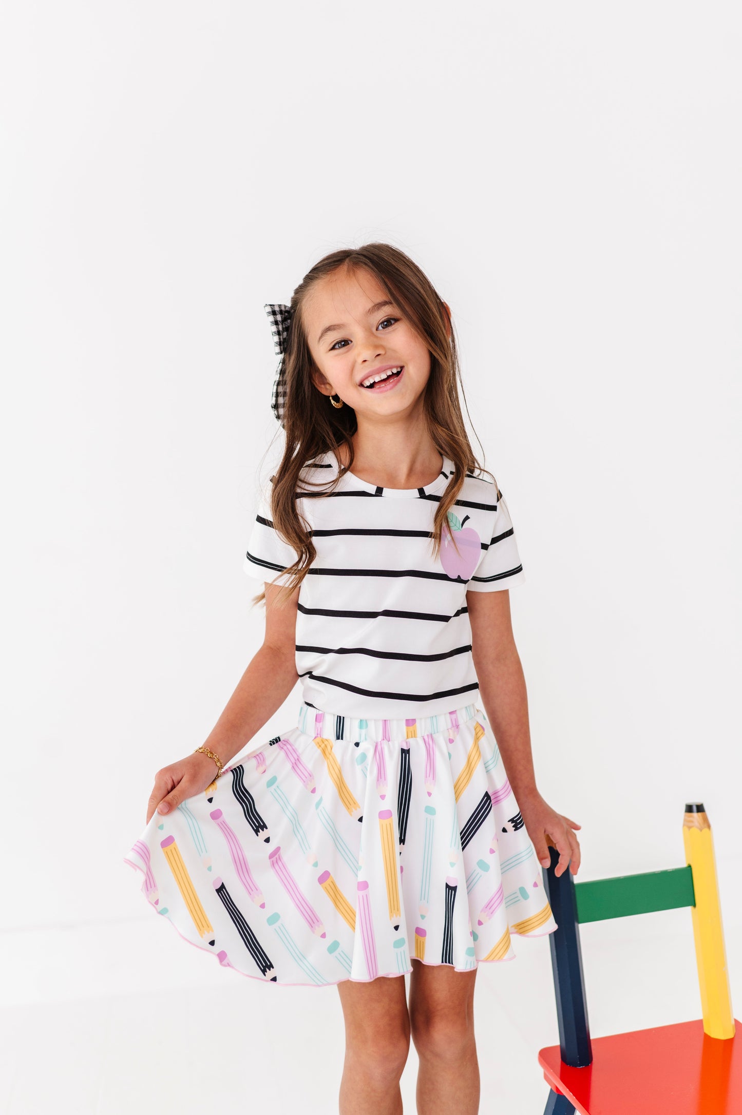 Pocket Apple Stripe Tee