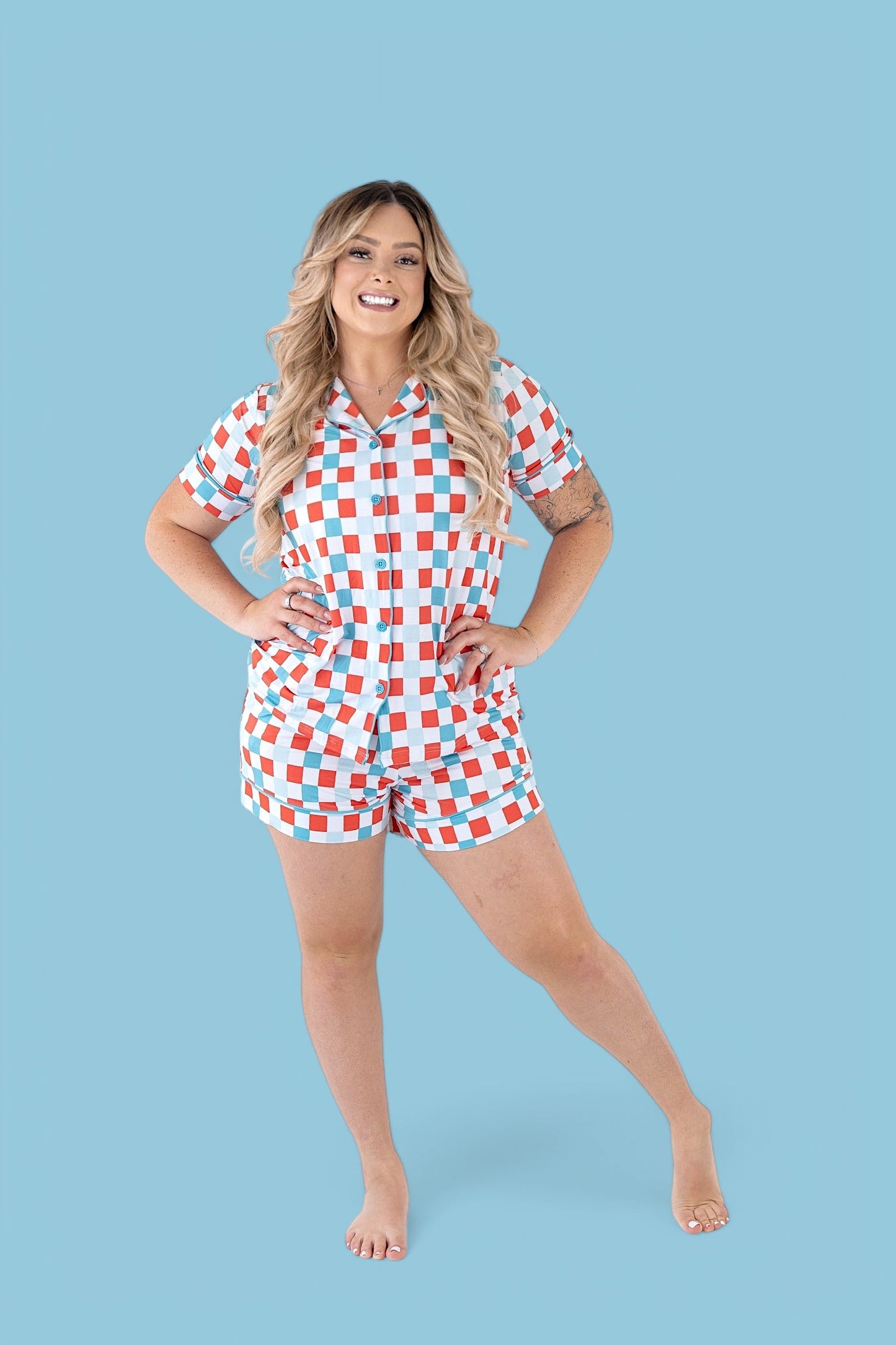 USA CHECKERS WOMEN’S DREAM SHORT SET