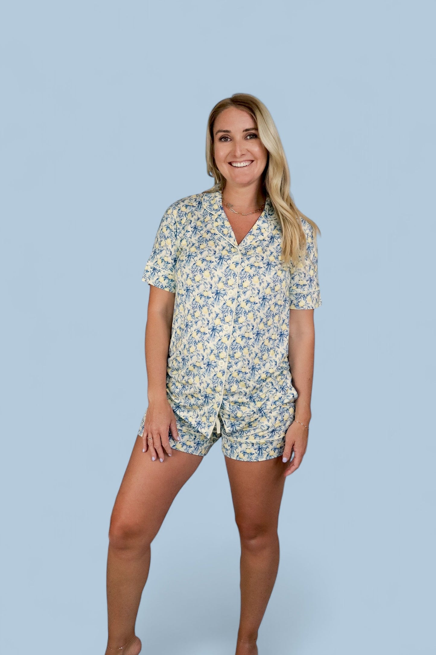 VINTAGE CITRUS TOILE WOMEN’S DREAM SHORT SET