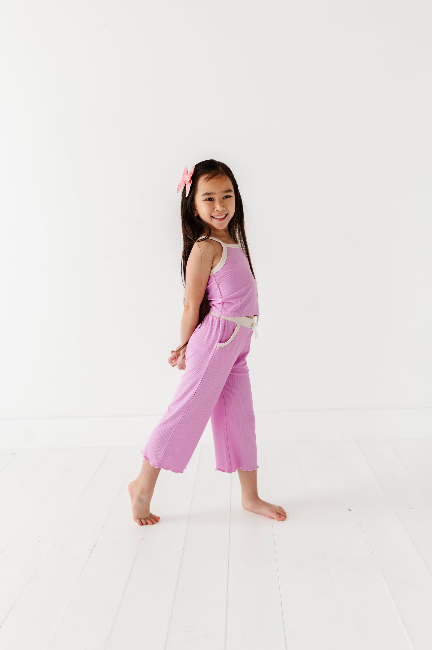 LAVENDER | Tank + Wide Leg Pant RIB SET