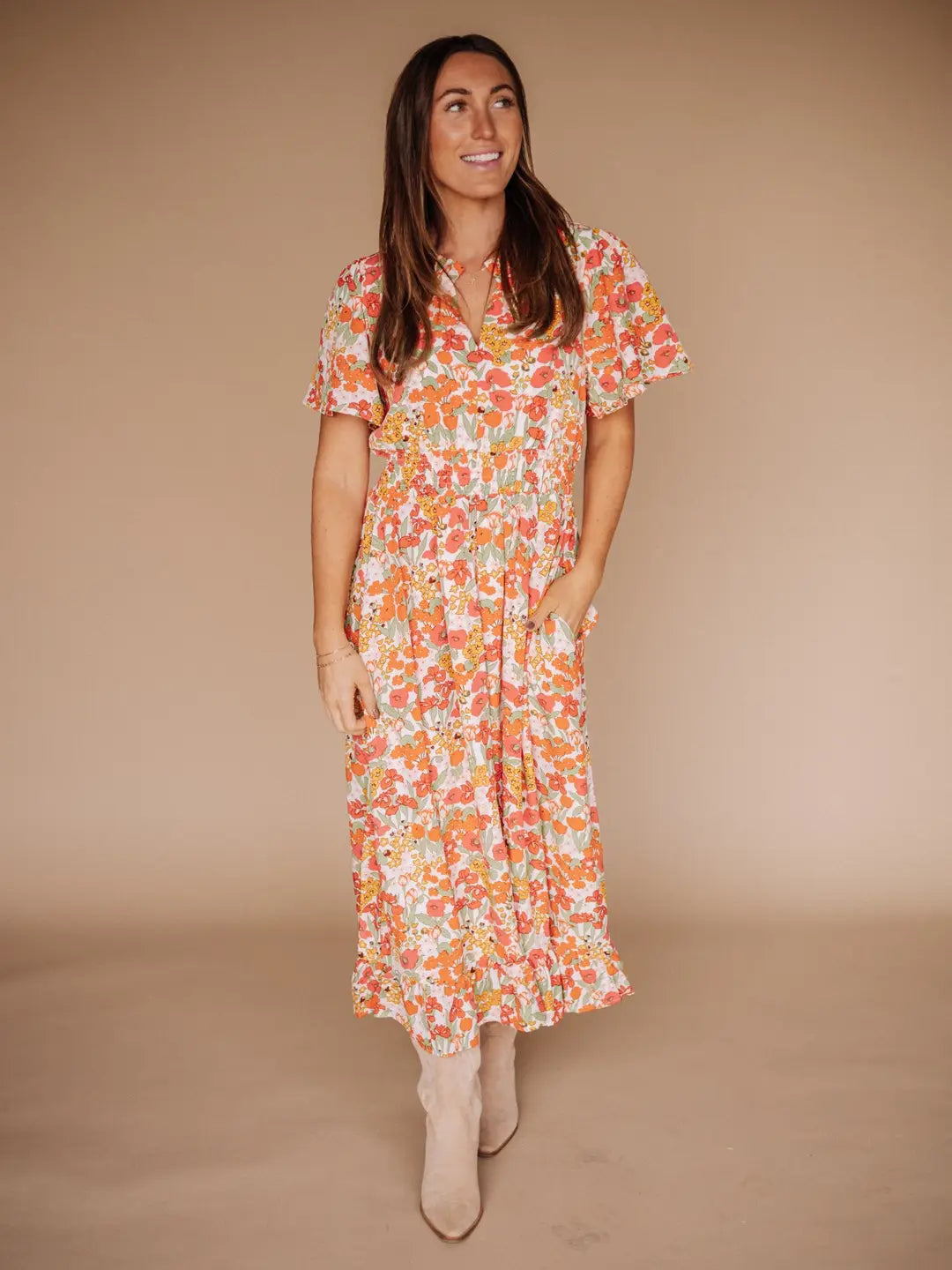 Gabby Maxi Dress in Red