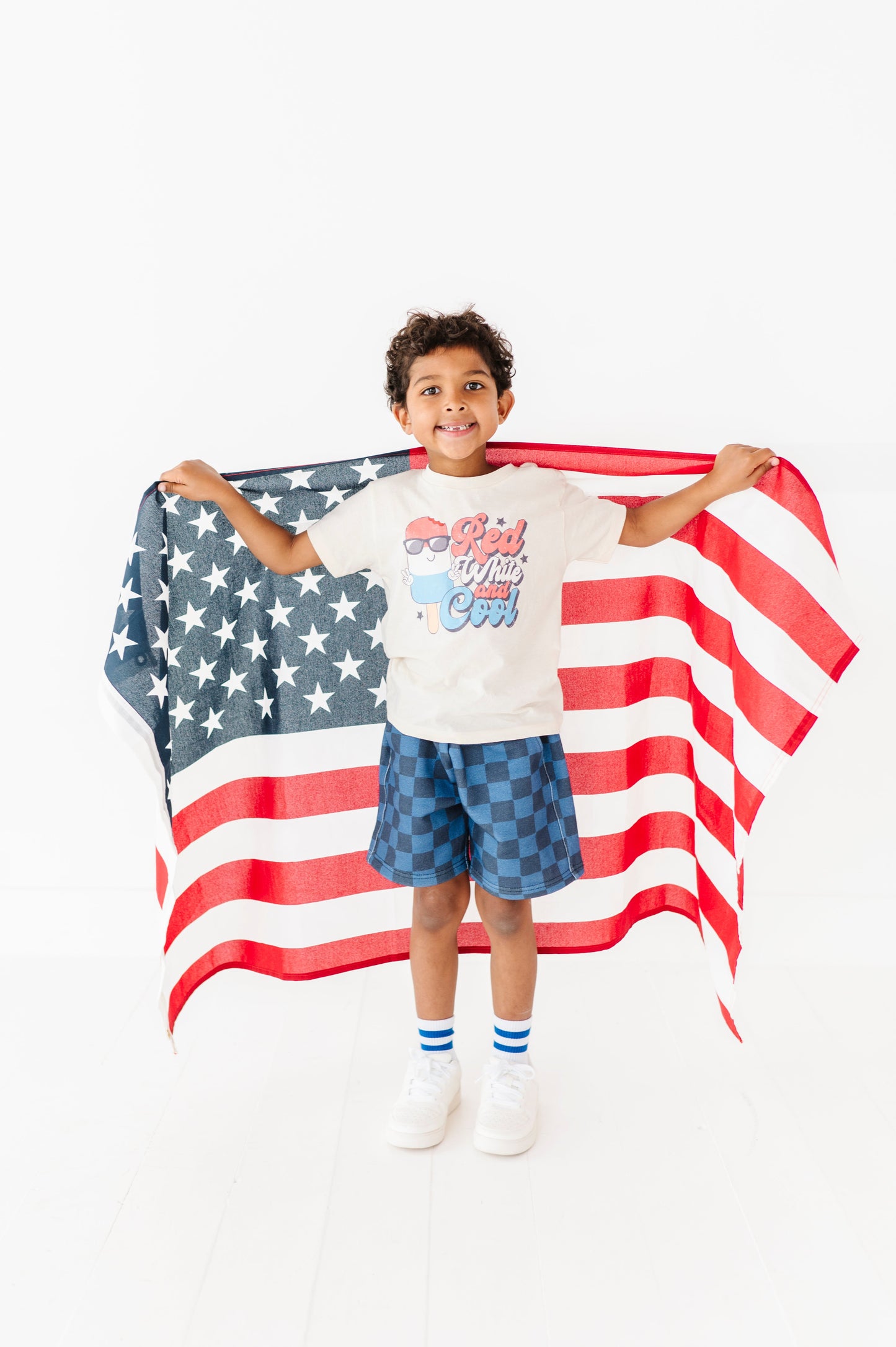 Dark Blue Check | BOYS Shorts