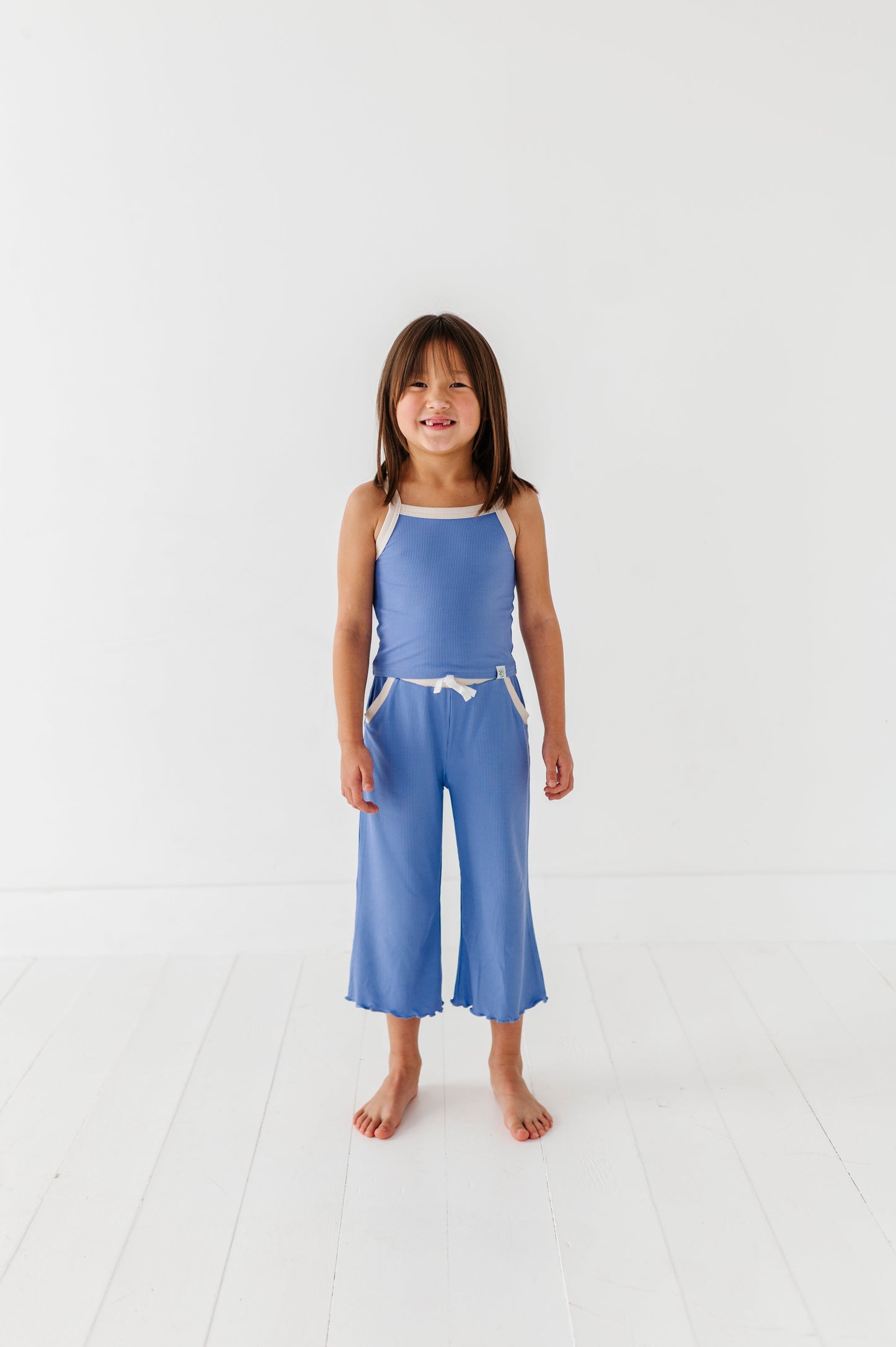 PERIWINKLE | Tank + Wide Leg Pant RIB SET
