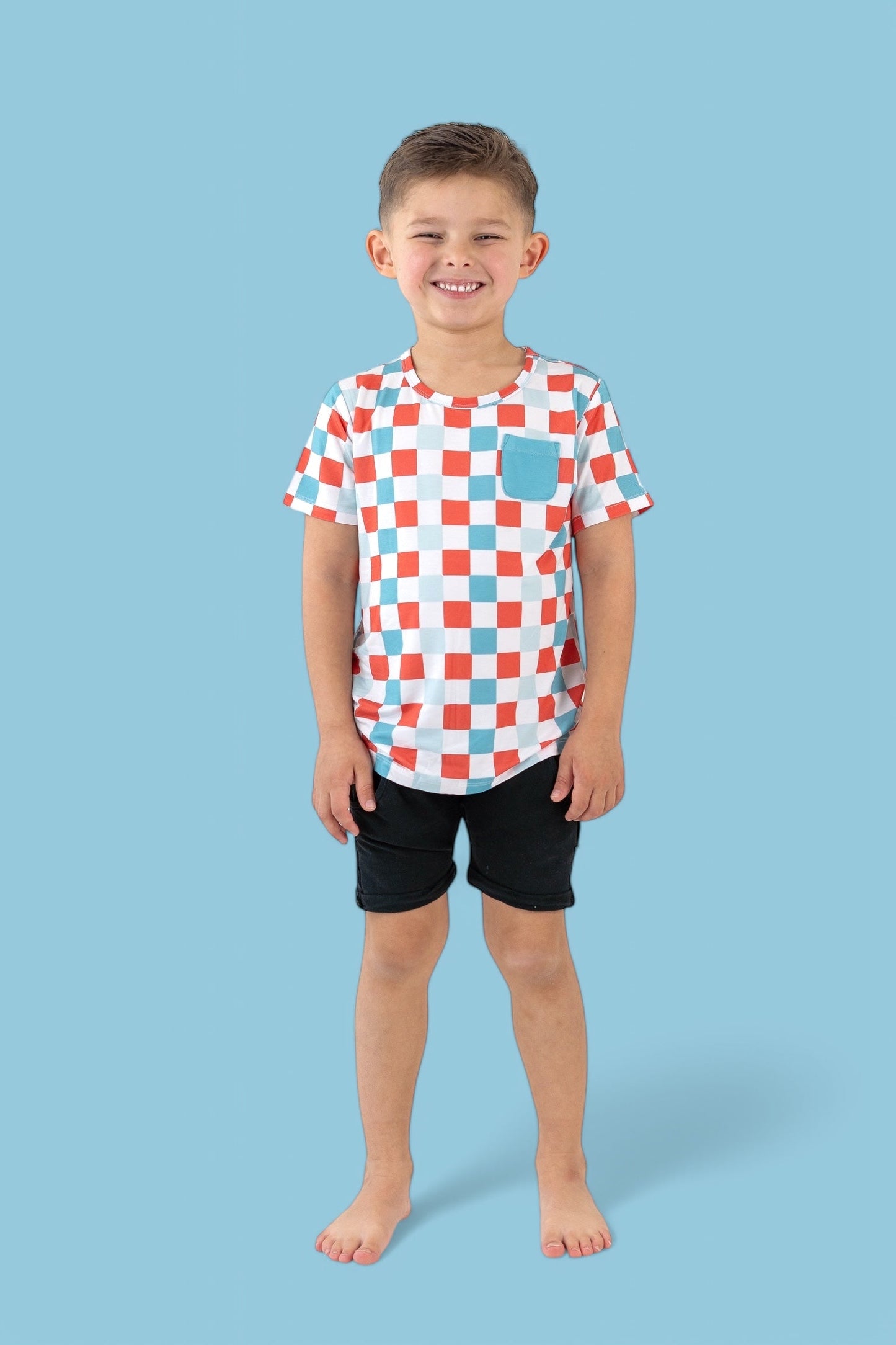 USA CHECKERS DREAM POCKET TEE