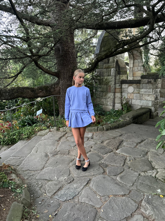 AA Blue Gathered Skort