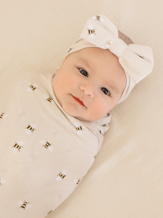 Bumblebee | Bamboo Swaddle + Beanie Set