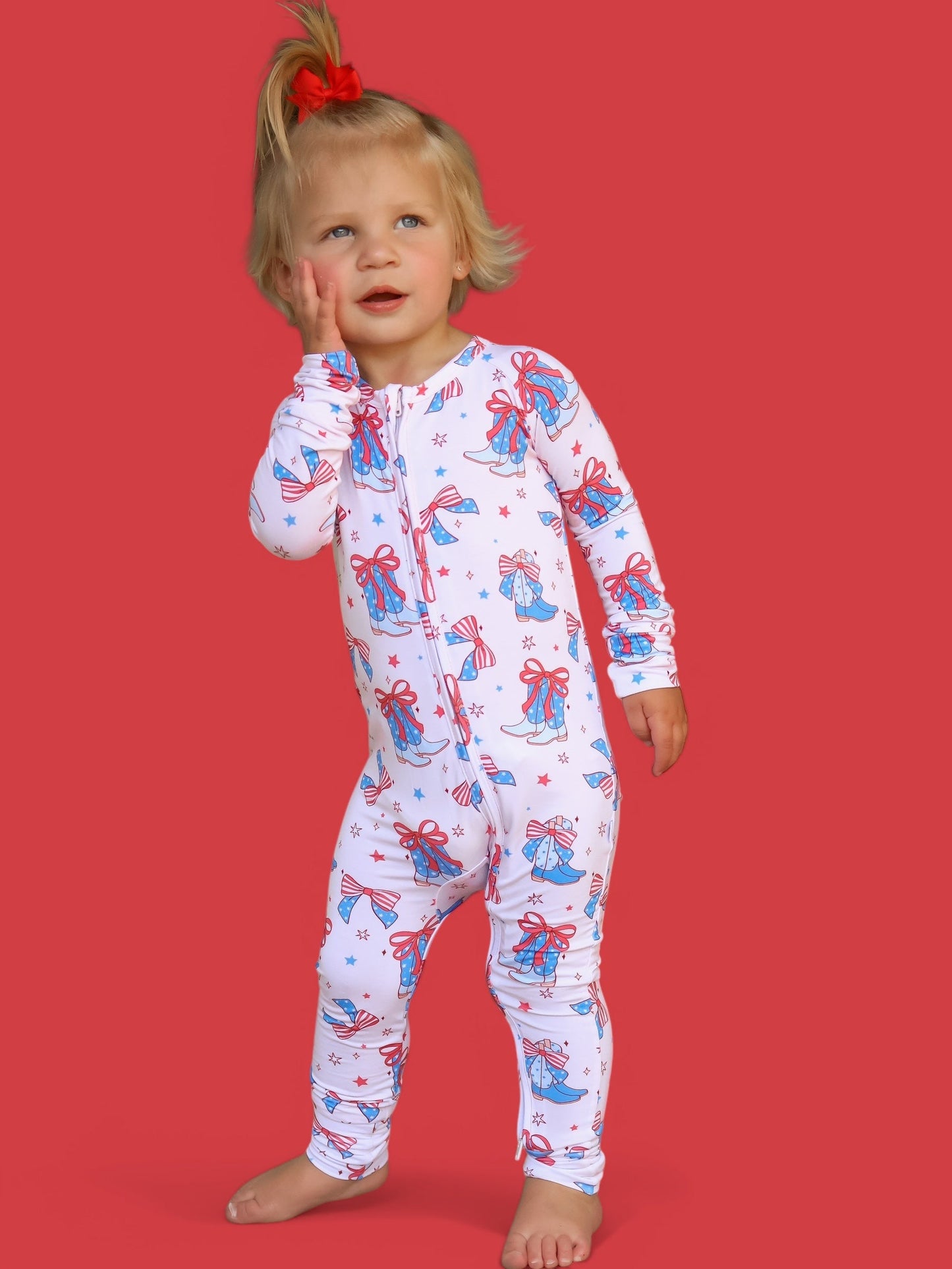 USA BOOTS N' BOWS DREAM ROMPER