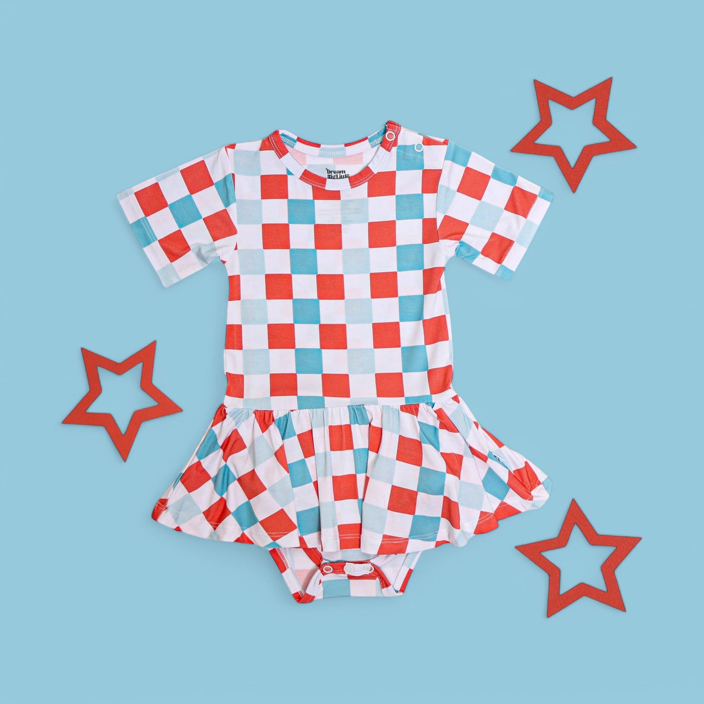 USA CHECKERS DREAM BODYSUIT DRESS
