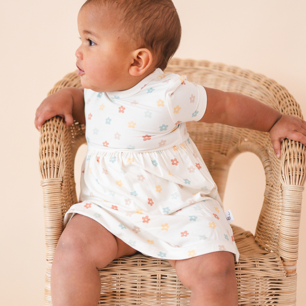 Bamboo Short Sleeve Twirl Bodysuit Dress