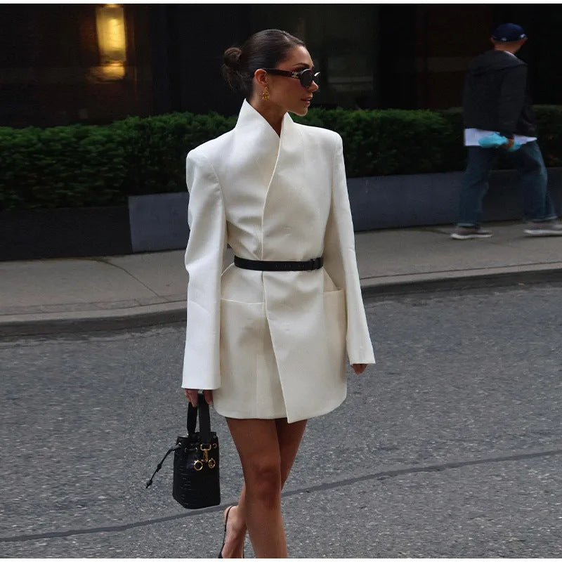 Black and White Women's Suit Jacket