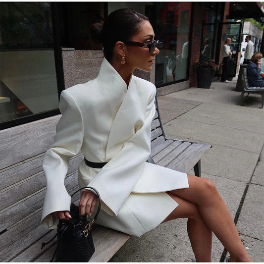 Black and White Women's Suit Jacket