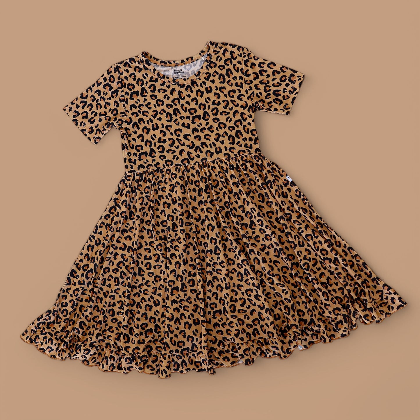 LEOPARD DREAM RUFFLE DRESS