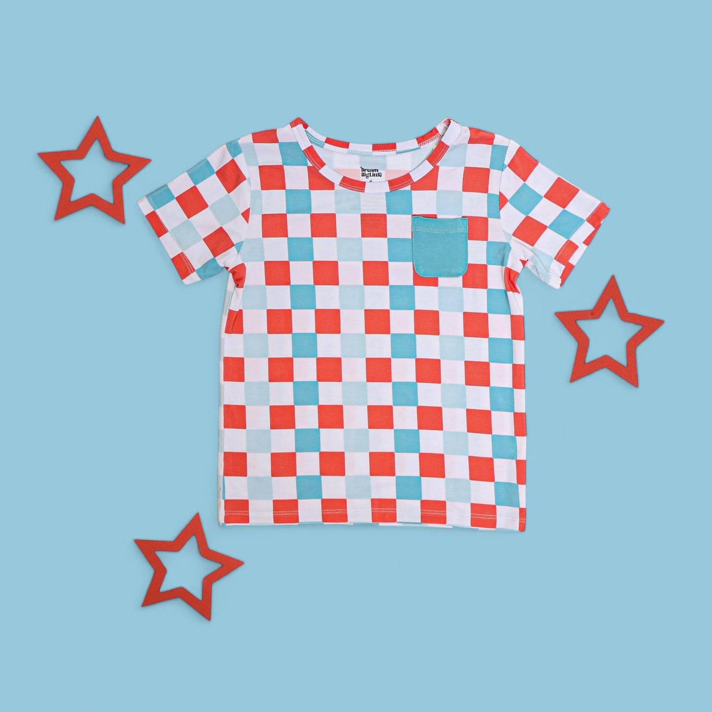 USA CHECKERS DREAM POCKET TEE