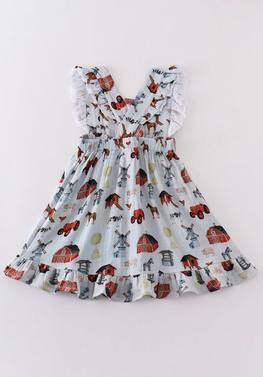 Muslin Ruffle Farm Dress