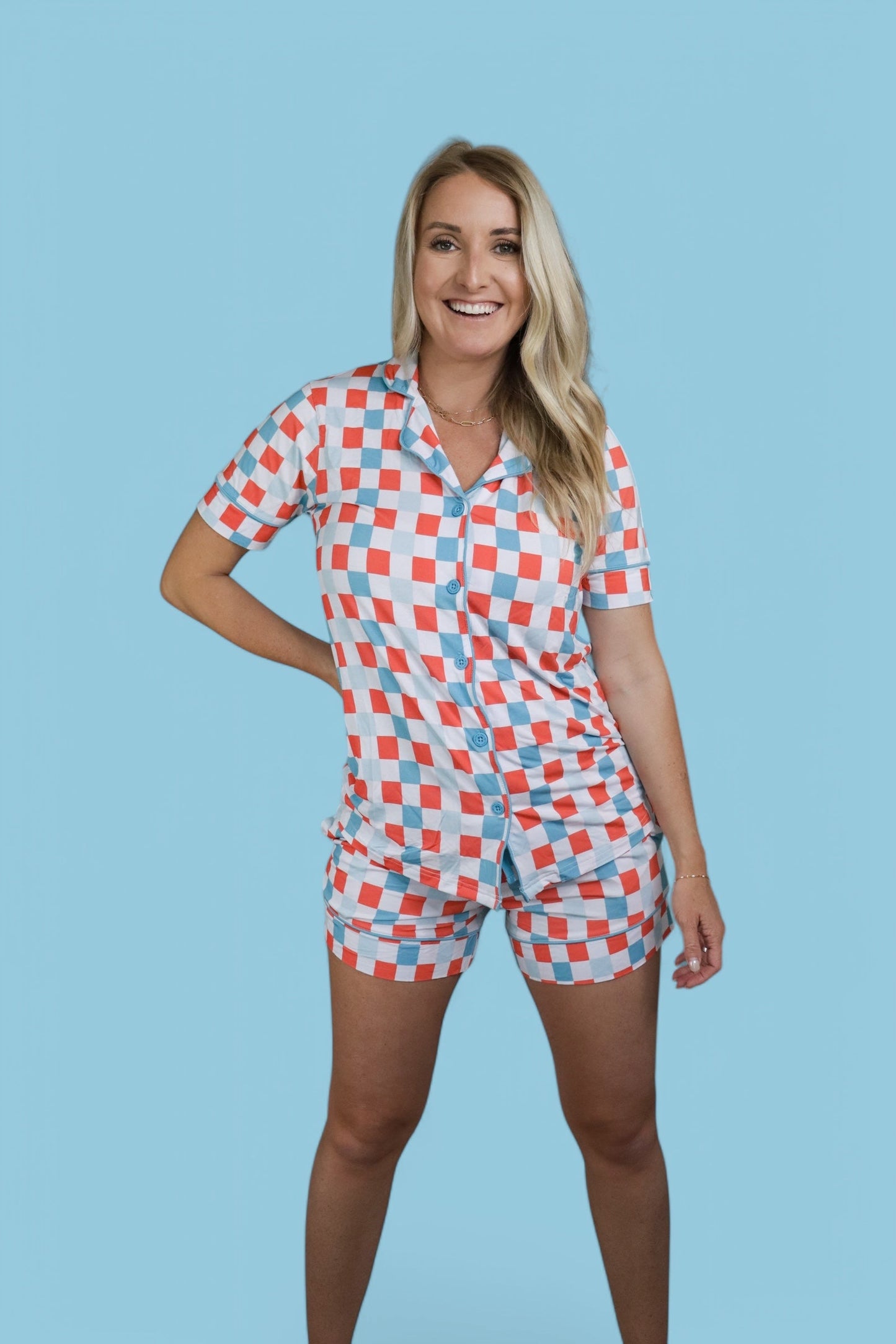 USA CHECKERS WOMEN’S DREAM SHORT SET