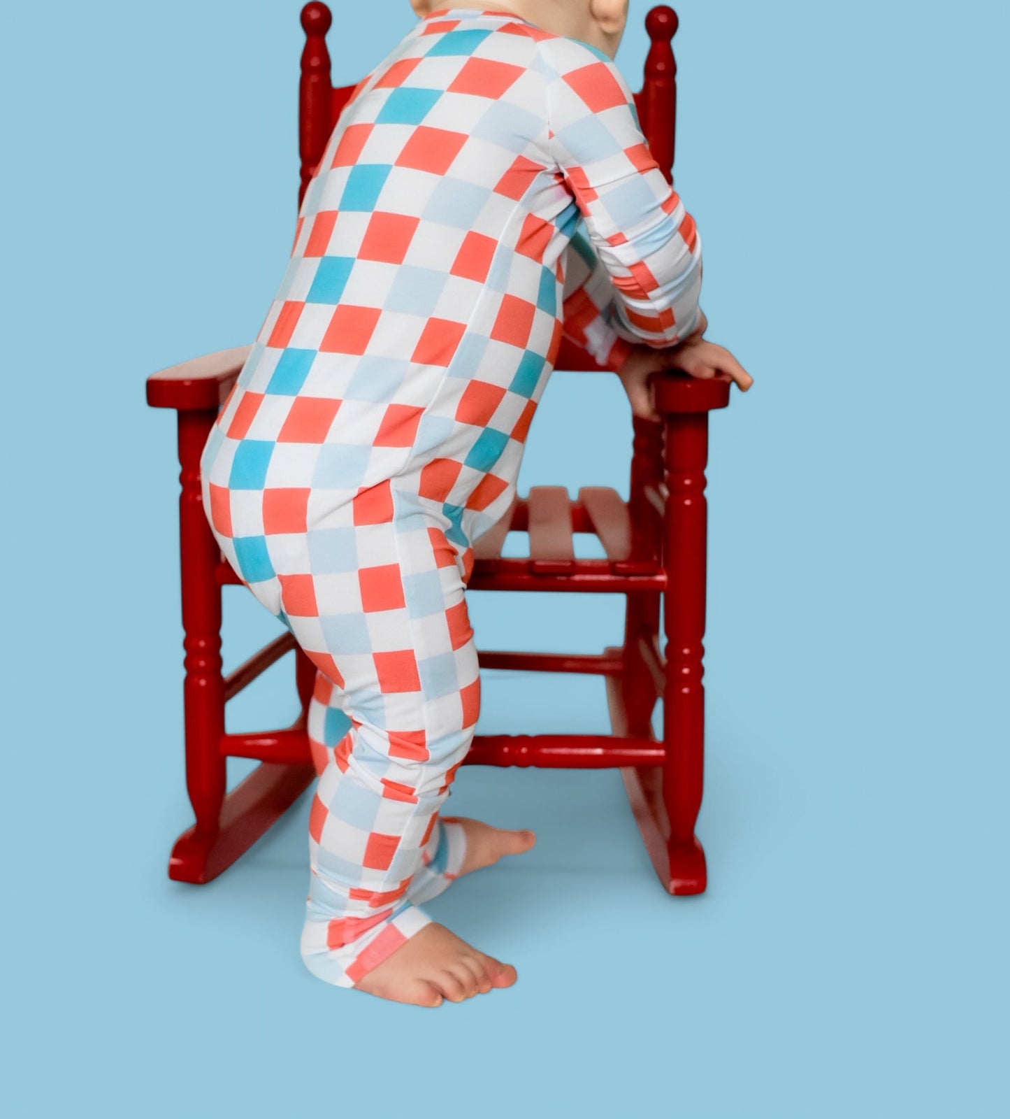 USA CHECKERS DREAM ROMPER