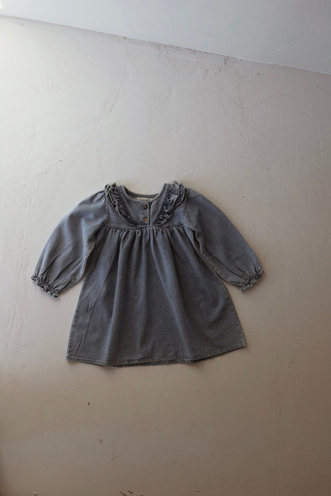 Denim Dress | Ruffle