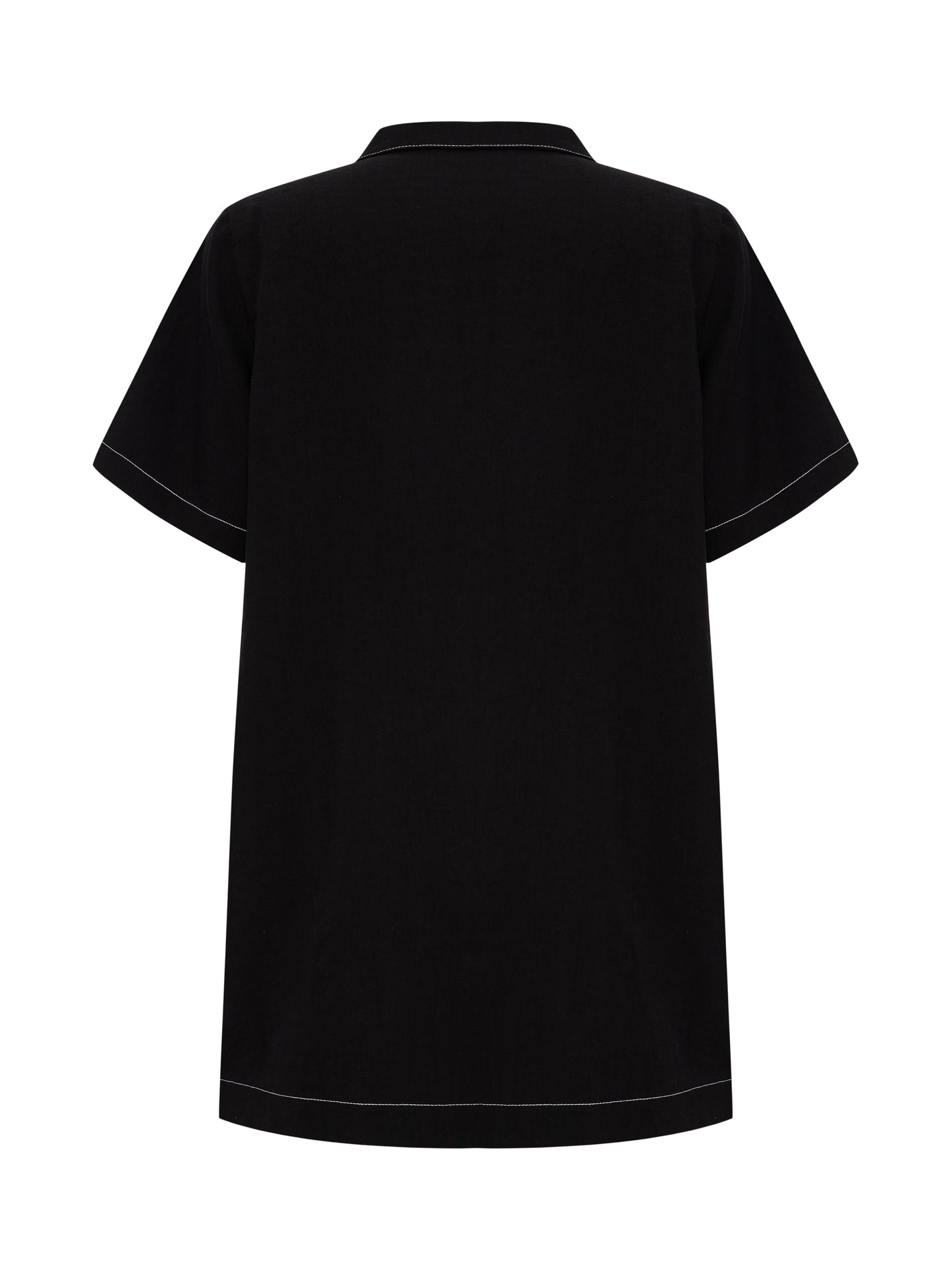 Mae Popover Mini Dress - Black