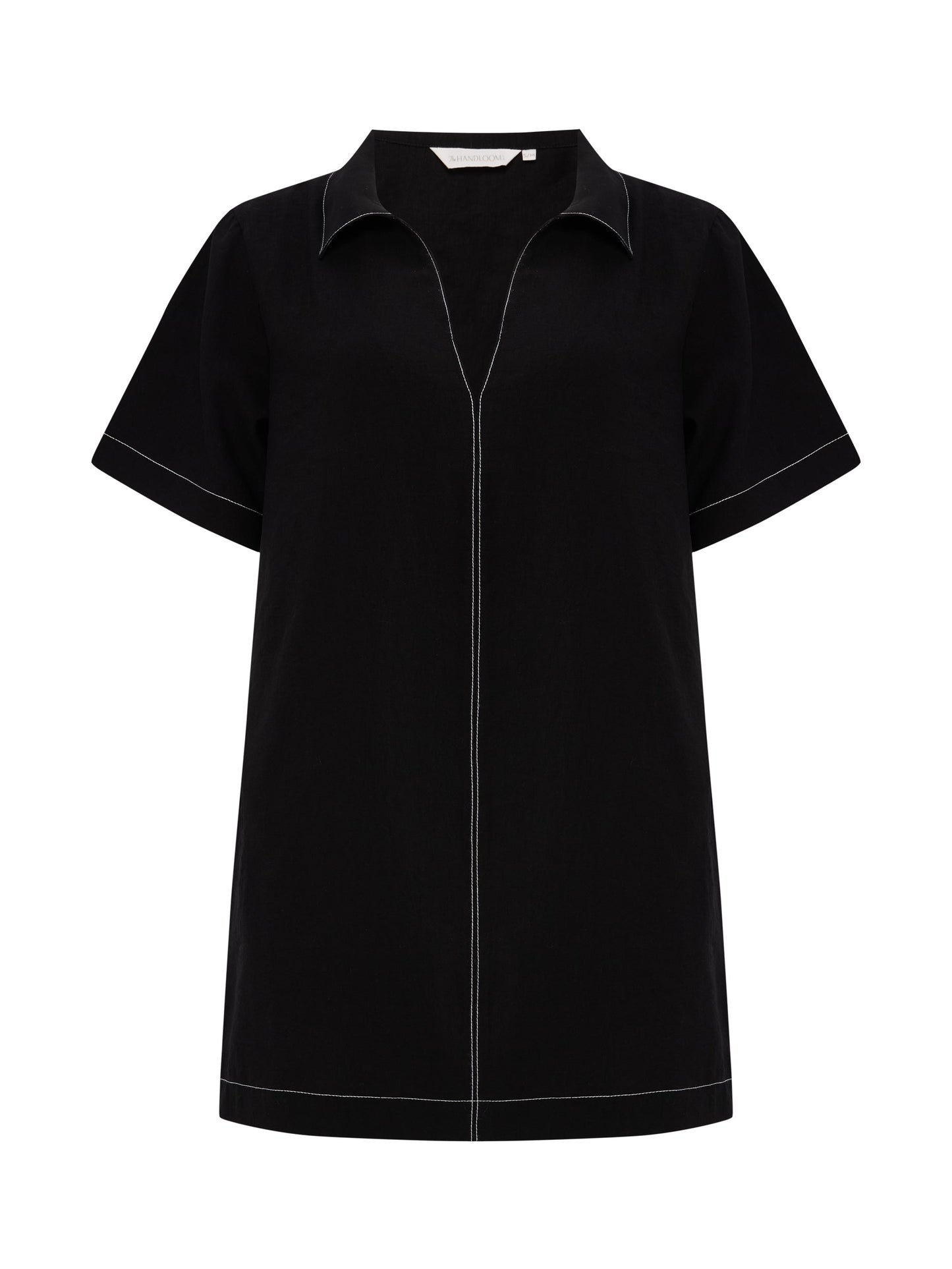 Mae Popover Mini Dress - Black