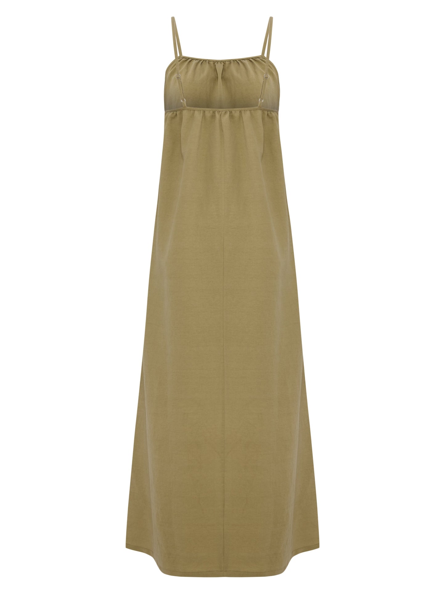 Bliss Flow Maxi Dress - Khaki Green