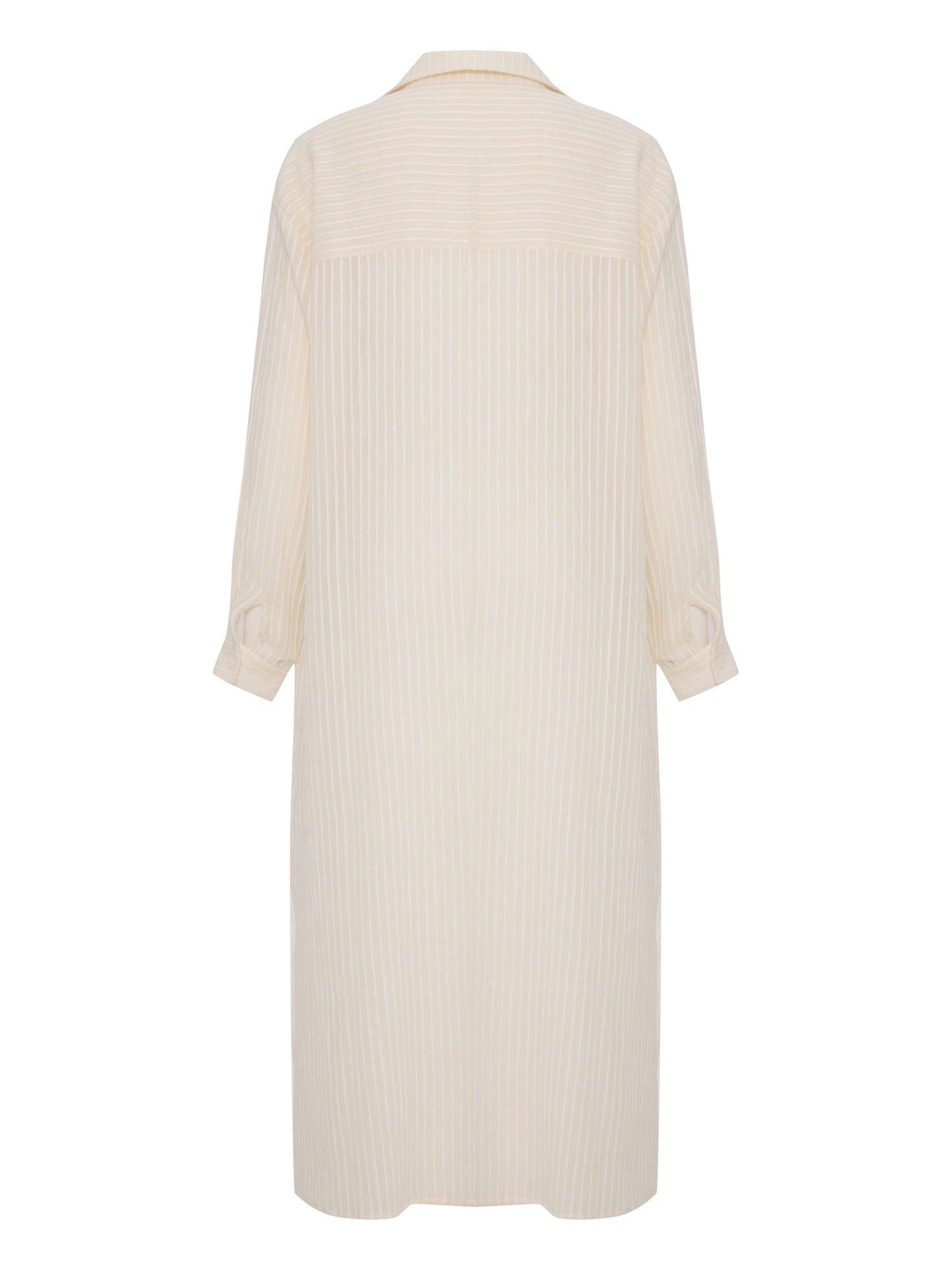Voyage Shirt Dress - White Stripes