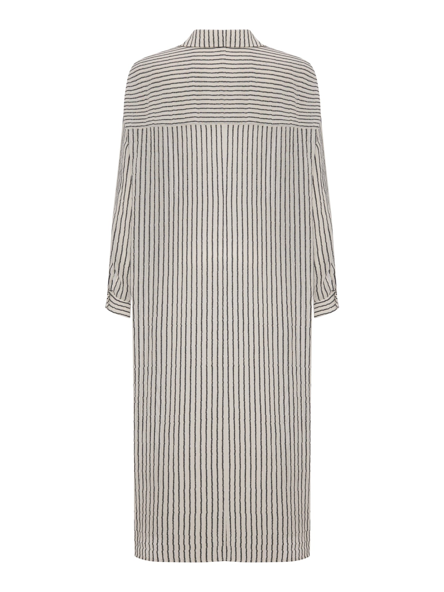 Voyage Shirt Dress - Black Stripes