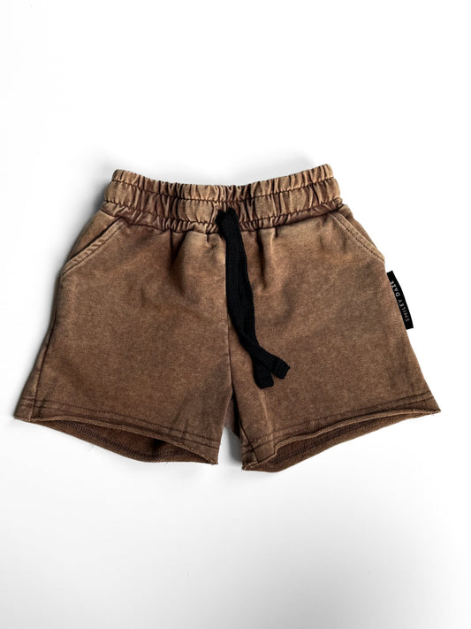 VINTAGE BRONZE • ACID-WASHED CUT-OFF SHORTS