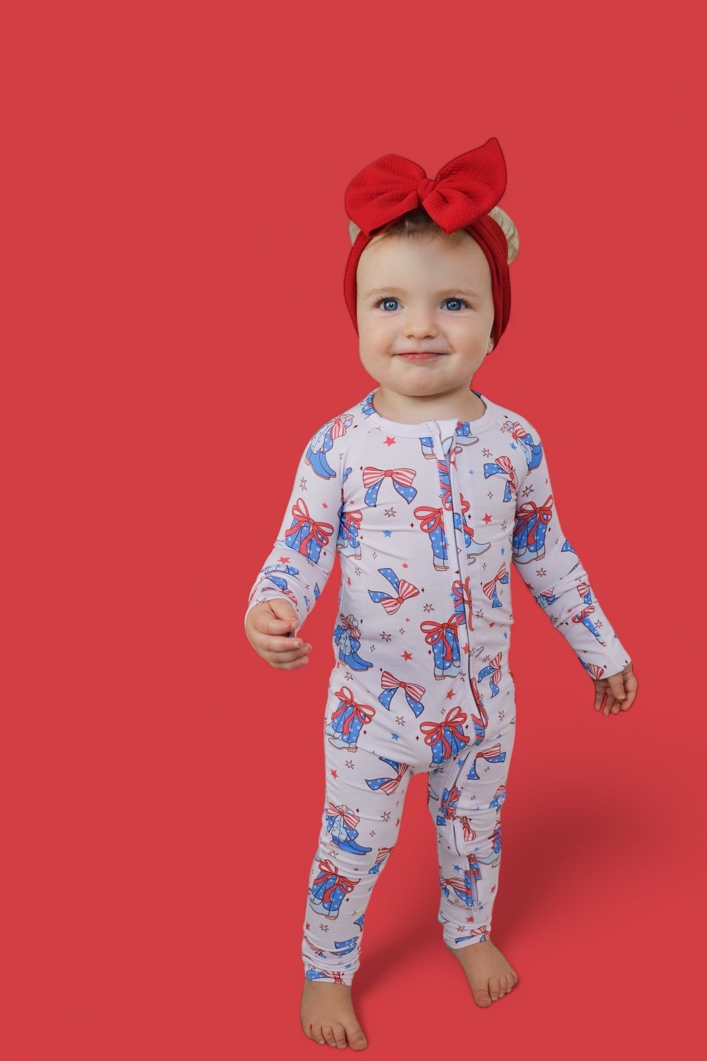 USA BOOTS N' BOWS DREAM ROMPER