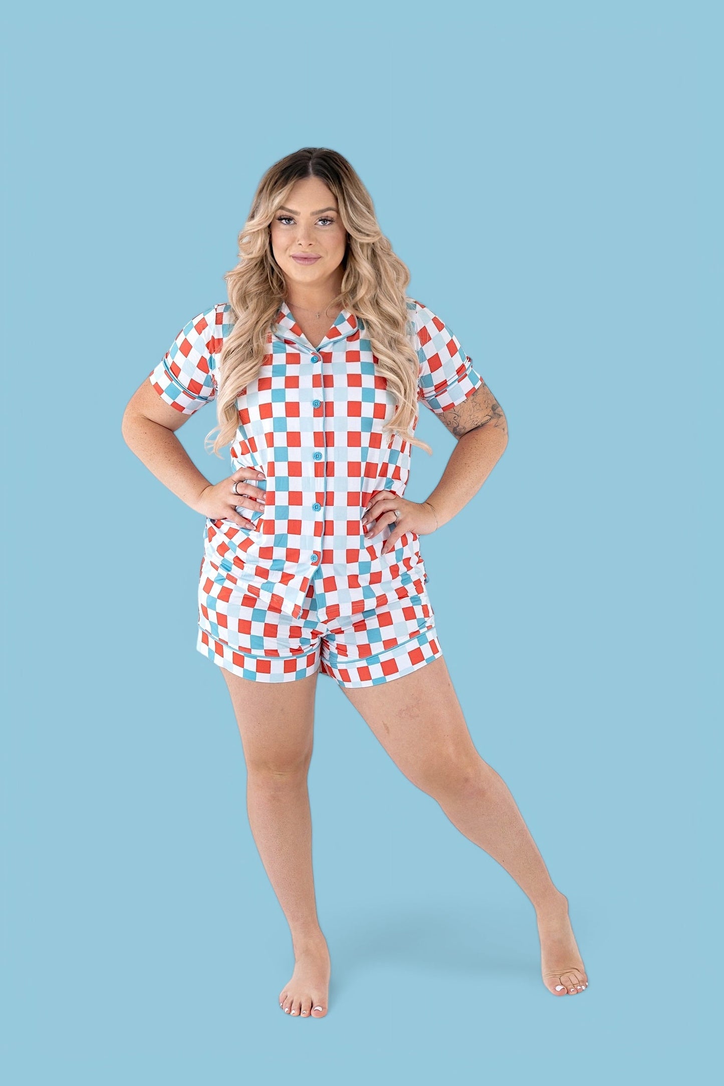USA CHECKERS WOMEN’S DREAM SHORT SET