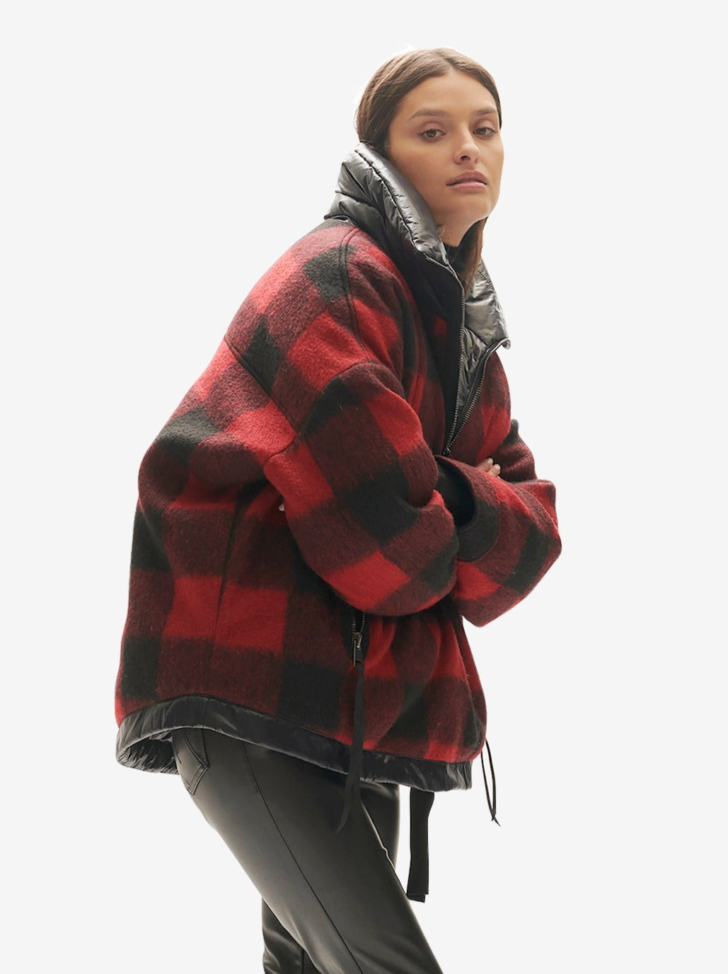 Reversible Wool Half Zip Puffer - Black Plaid – Mack & Harvie