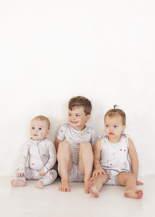 Mushroom | Bamboo Zip Pajamas