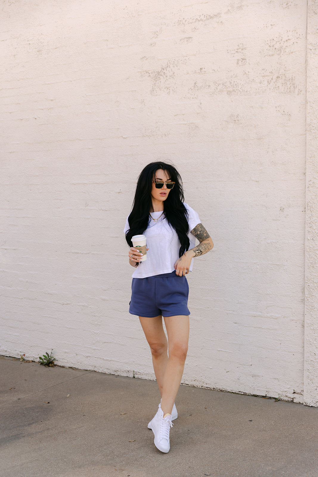 The Cowgirl Club Fleece Short in Indigo