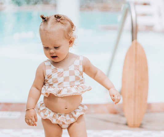 SANDY CHECKERS DREAM TANKINI TWO PIECE SWIM SUIT