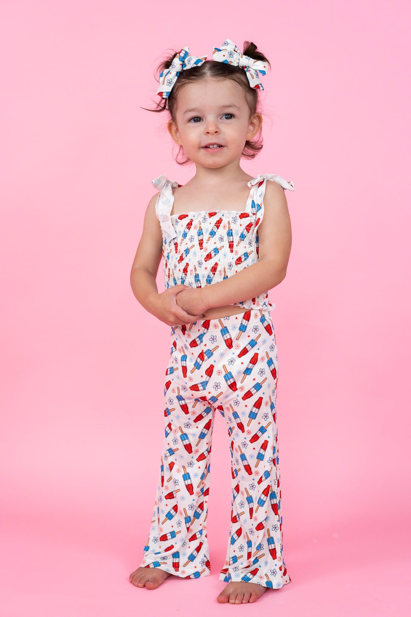 LITTLE MISS FIRECRACKER DREAM SMOCKED FLARE SET