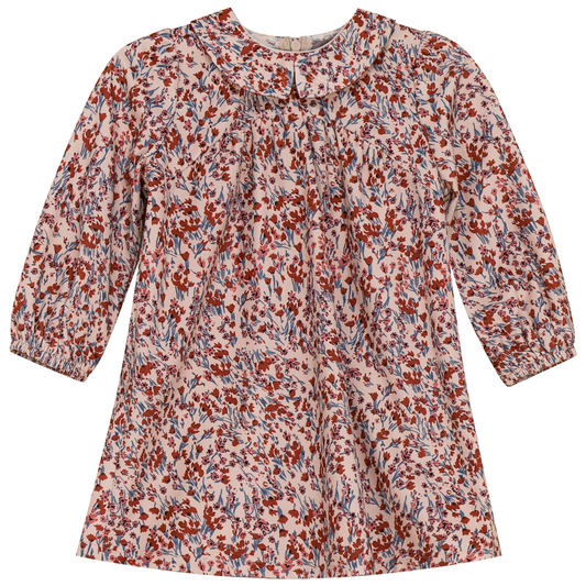 Floral Print Dress with Mesh