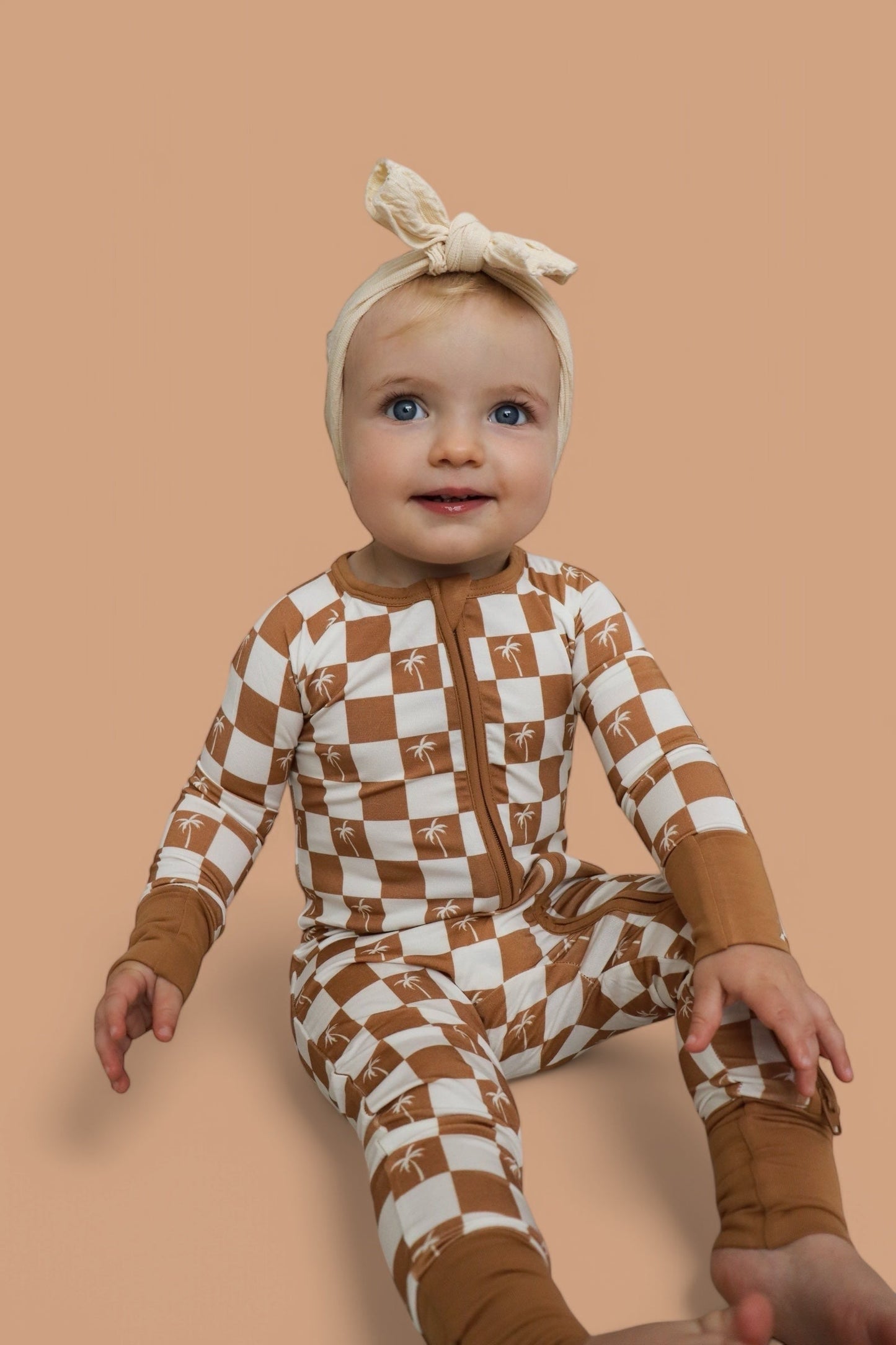 EXCLUSIVE SANDY BEACH CHECKERS DREAM ROMPER