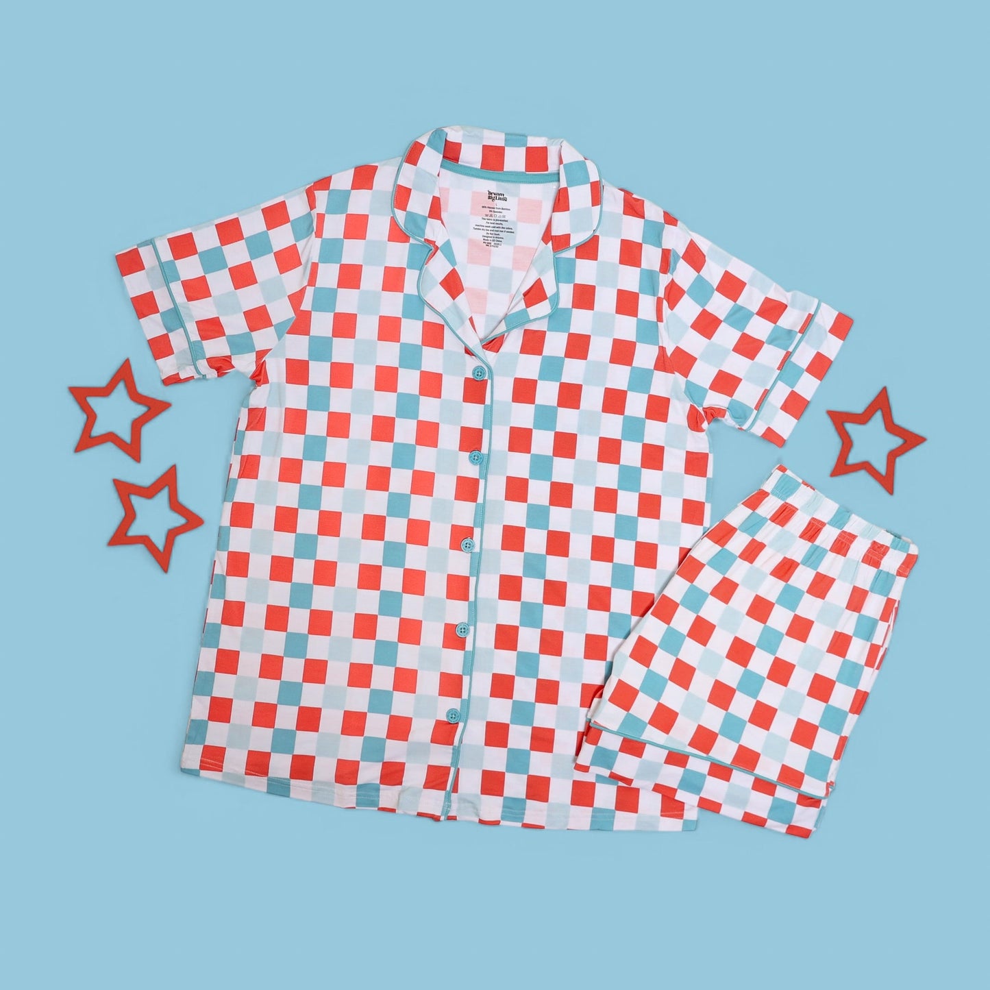 USA CHECKERS WOMEN’S DREAM SHORT SET