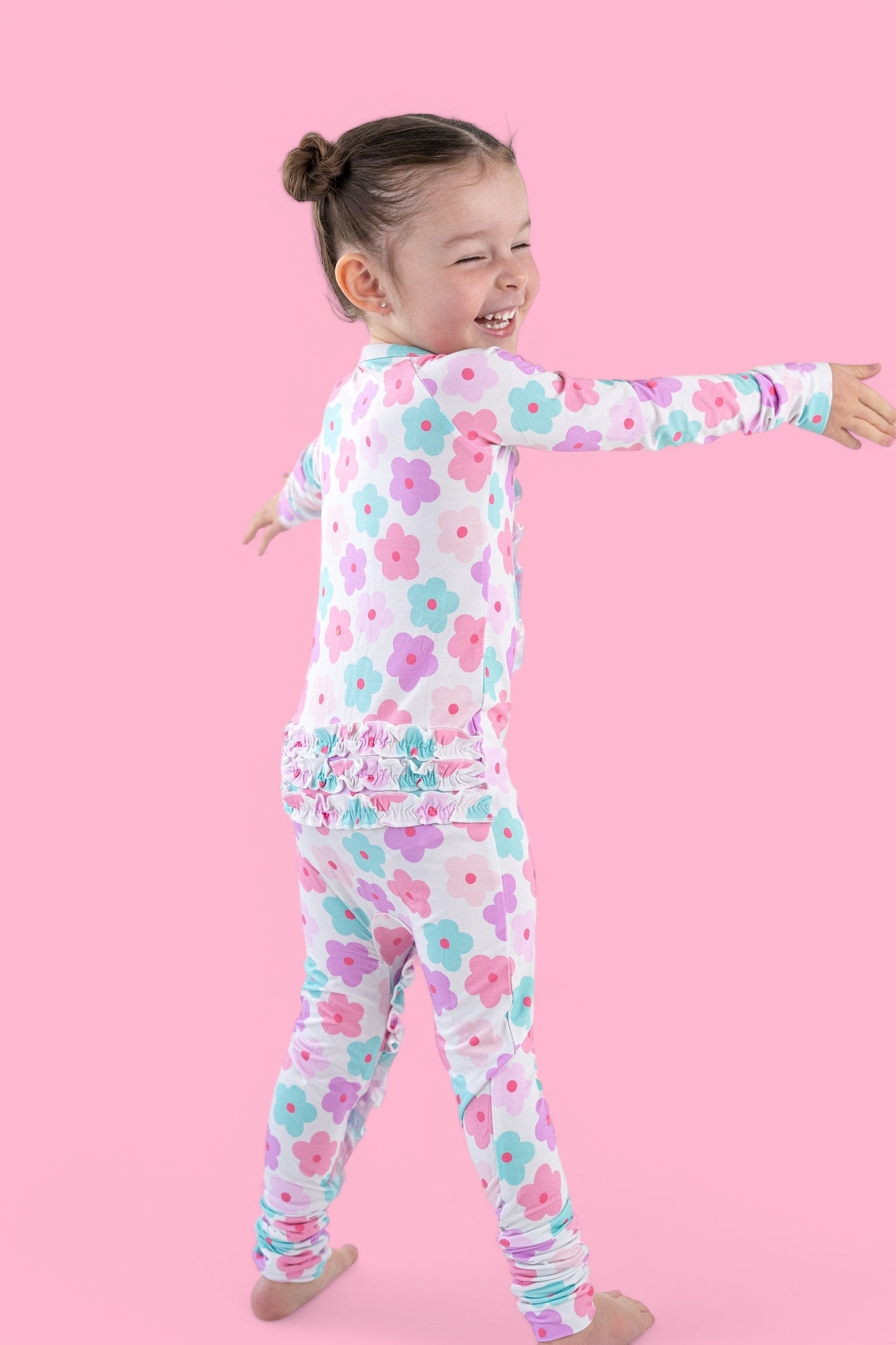 VIOLET FIELDS DREAM RUFFLE ROMPER