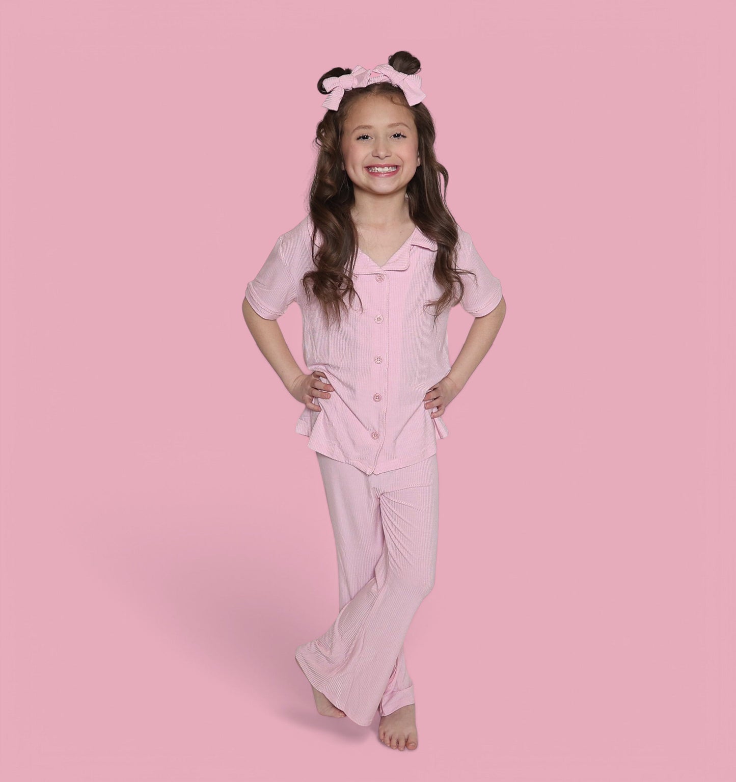 PINK ROSE DREAM GIRL'S FLARE SET