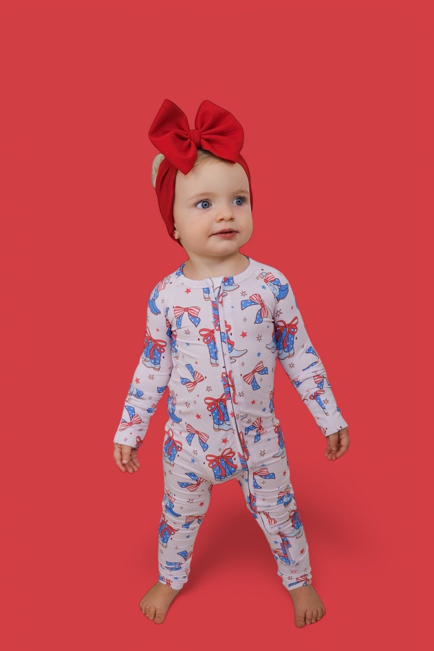 USA BOOTS N' BOWS DREAM ROMPER