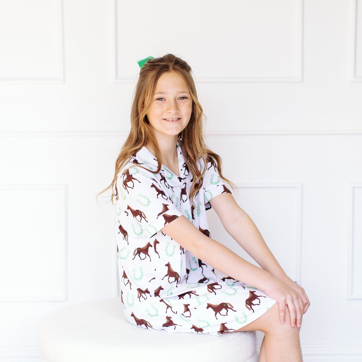 LUCKY Horse Button down Gown