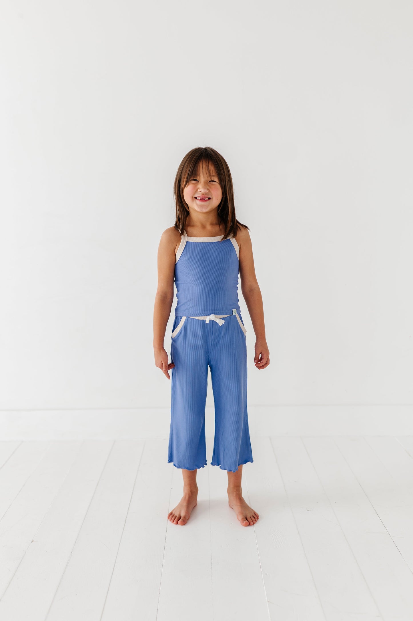 PERIWINKLE | Tank + Wide Leg Pant RIB SET