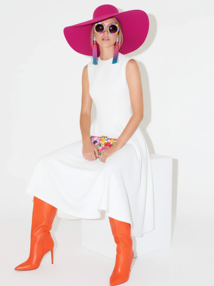 Elegant Sleeveless High-Waist A-Line Dress