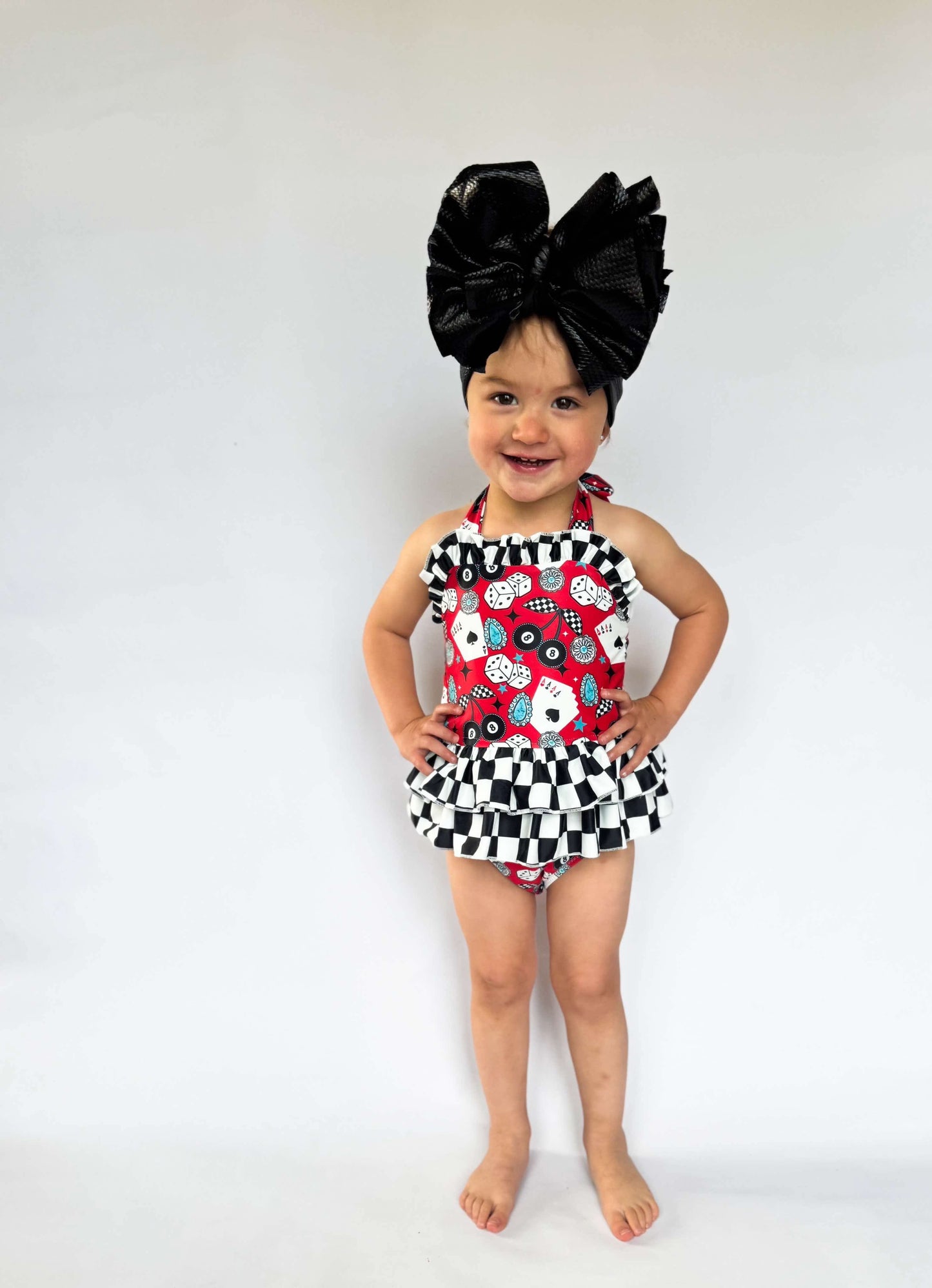 Wild Card Ruffled Swim Suit