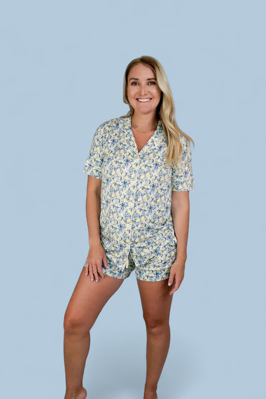 VINTAGE CITRUS TOILE WOMEN’S DREAM SHORT SET