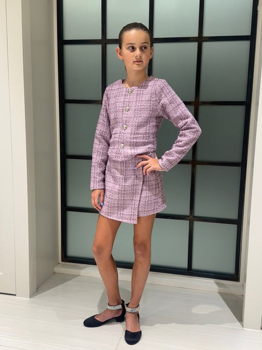 AA Lavender Tweed Jacket